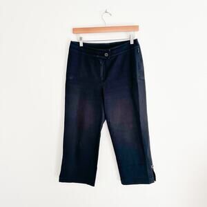 St. John Sport Flat Front Cropped Pants Black 4